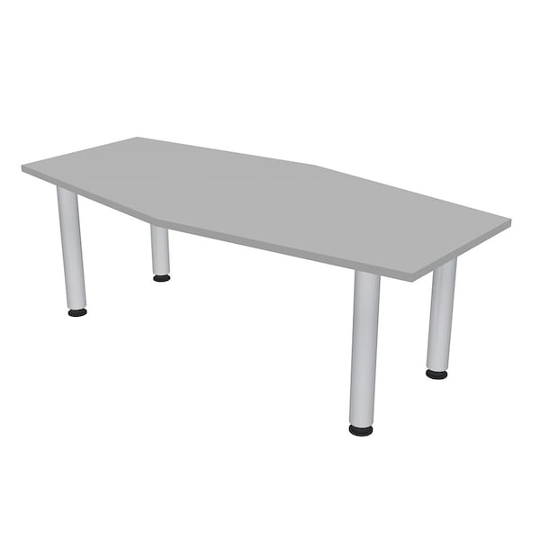 33.5 in W, 59.5 in L, 29 in H, Engineered Wood Top, Grey